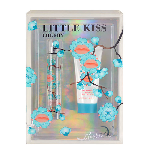 Salvador Dali Little Kiss Cherry 50ml Edt 50ml + 100ml Body lotion Kvepalai Moterims EDT Rinkinys (Pažeista pakuotė)