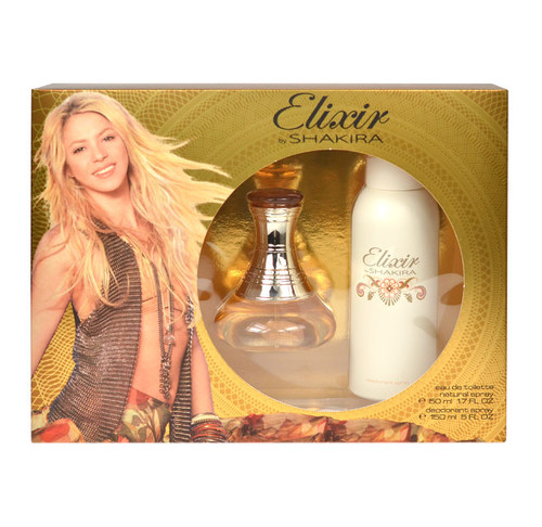 Shakira Elixir 50ml Edt 50 ml + 150 ml Deodorant Kvepalai Moterims EDT Rinkinys (Pažeista pakuotė)