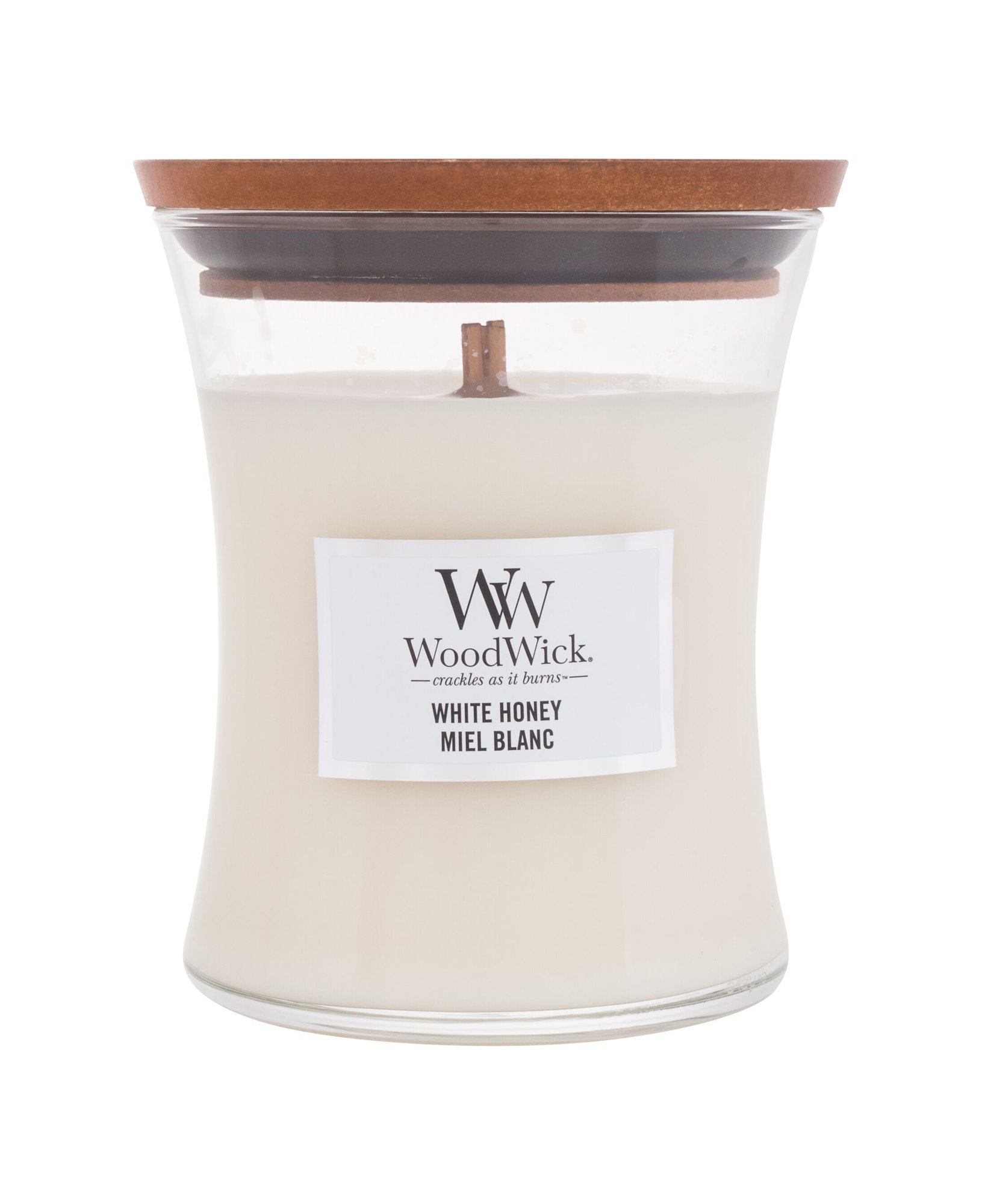 WoodWick White Honey kvepianti žvakė