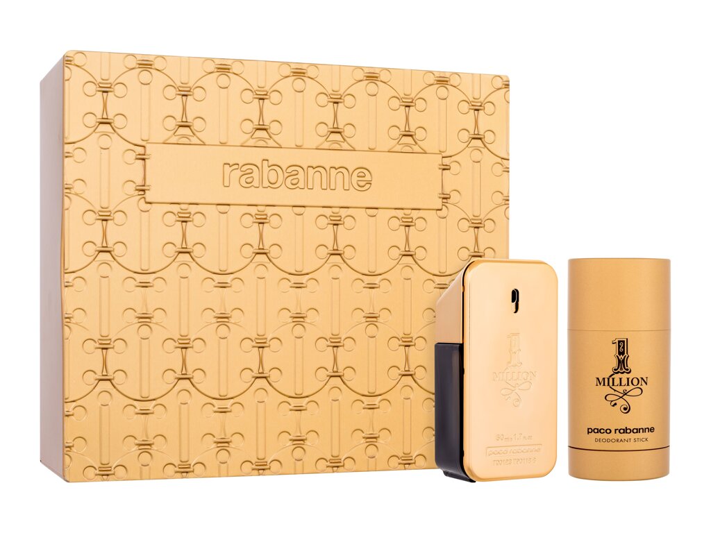 Rabanne 1 Million Eau De Toilette 50 ml Edt 50 ml + Deostick 75 ml + Tin Box Set
