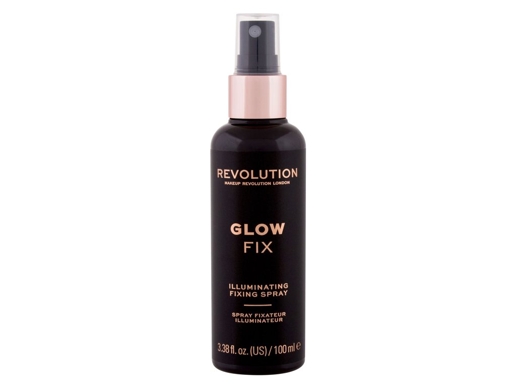 Revolution Glow Fix Illuminating Fixing Spray Makiažo fiksatorius 100 ml Damaged box