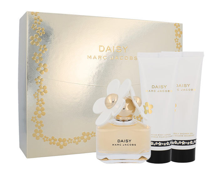 Marc Jacobs Daisy 50ml Edt 50ml + 75ml Body lotion + 75ml Shower gel kvepalai Moterims EDT Rinkinys (Pažeista pakuotė)