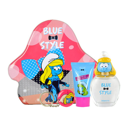 The Smurfs Smurfette 100ml Edt 100ml + 75ml shower gel + keychain Kvepalai Moterims EDT Rinkinys (Pažeista pakuotė)