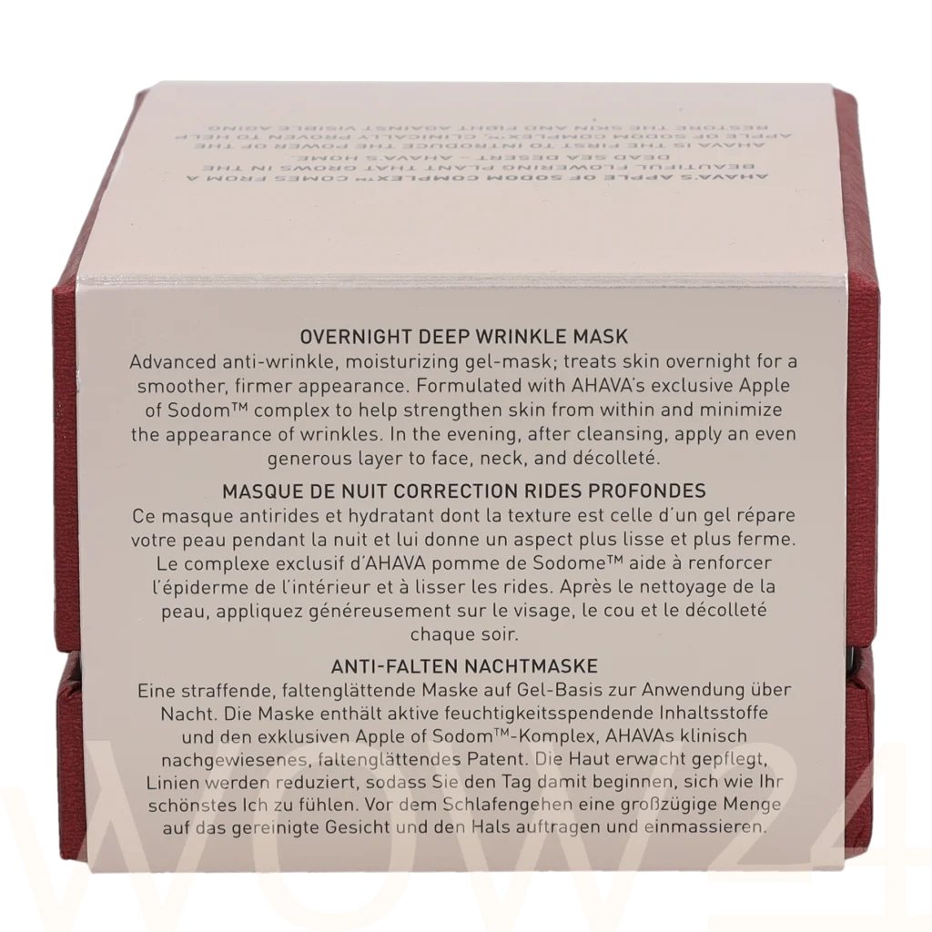 AHAVA Ahava Apple of Sodom Overnight Deep Wrinkle Mask 50 ml Veido kaukė