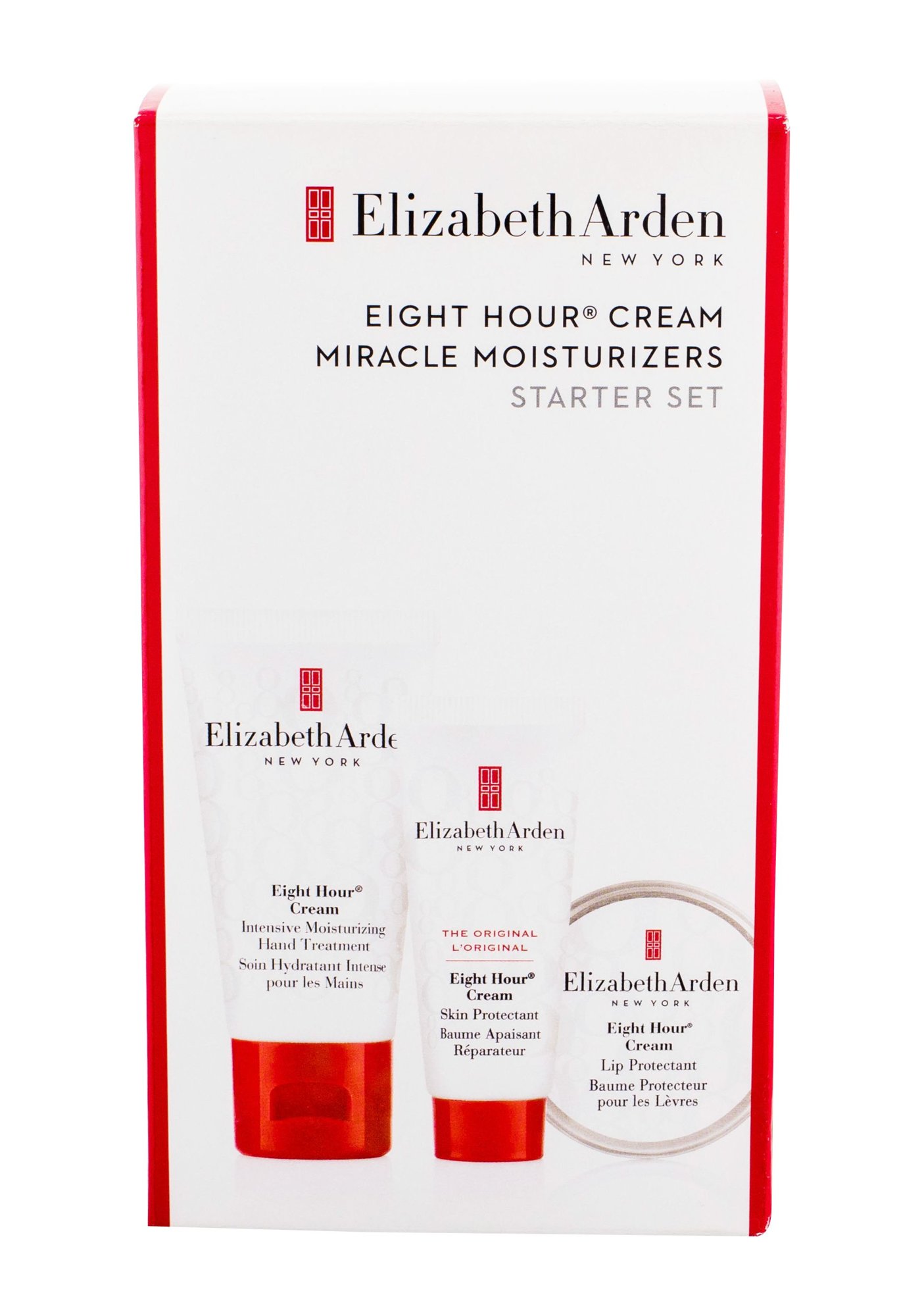Elizabeth Arden Eight Hour Cream 30ml Hand Cream 30 ml + Protective Care Skin Protectant 15 ml + Lip Balm Lip Protectant 14,6 ml rankų kremas Rinkinys