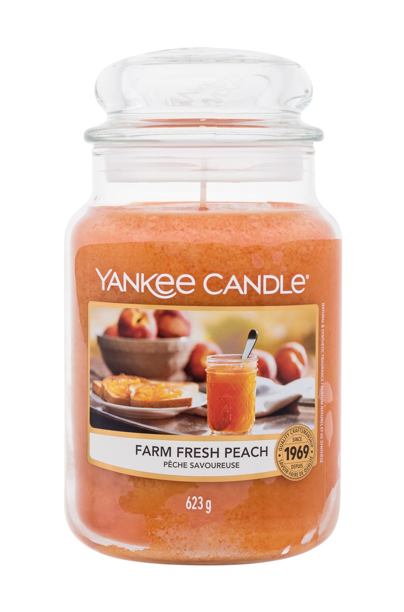 Yankee Candle Farm Fresh Peach 623g Kvepalai Unisex Scented Candle