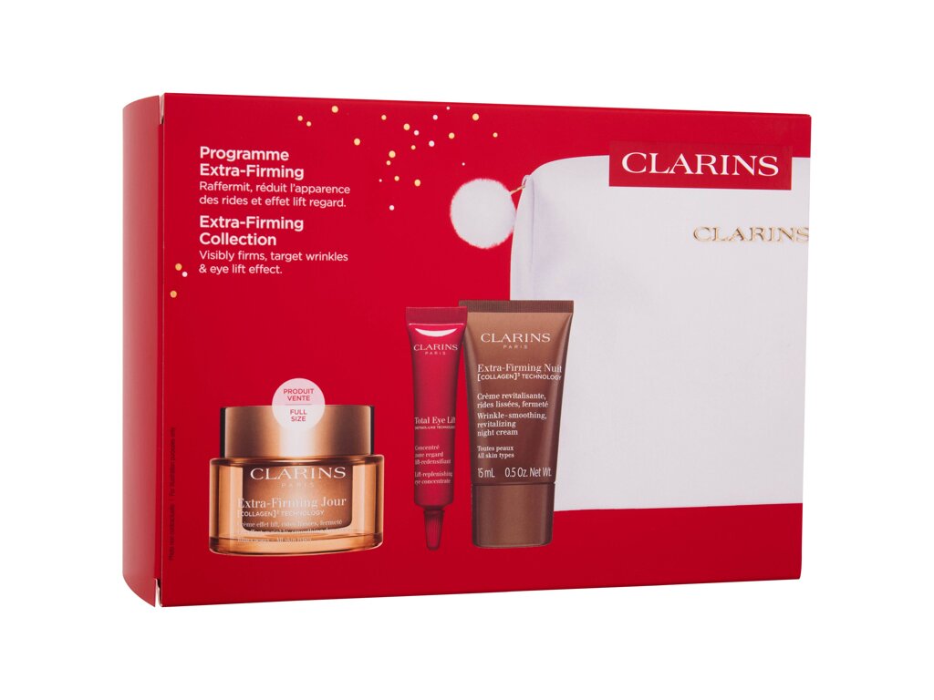 Clarins Extra-Firming Jour Lift Effect, Wrinkle Smoothing Day Cream Dieninis kremas 50 ml Damaged box Set