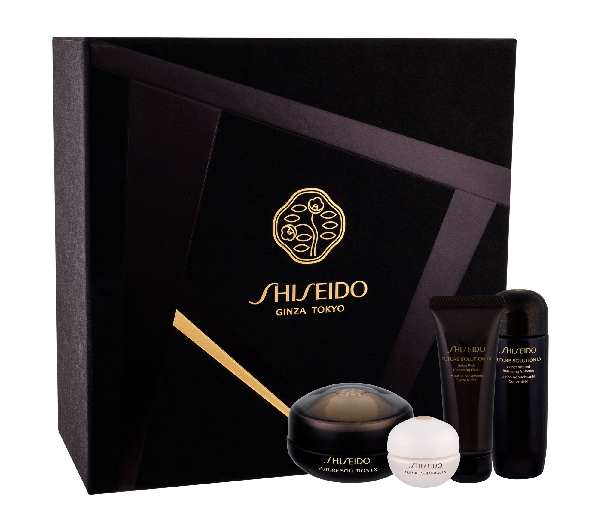 Shiseido Future Solution LX Eye And Lip Regenerating Cream 17ml Eye Cream 17 ml + Cleaning Foam 15 ml +  Cleaning Facial Water25 ml + Total Protective Cream SPF20 6 ml paakių kremas Rinkinys