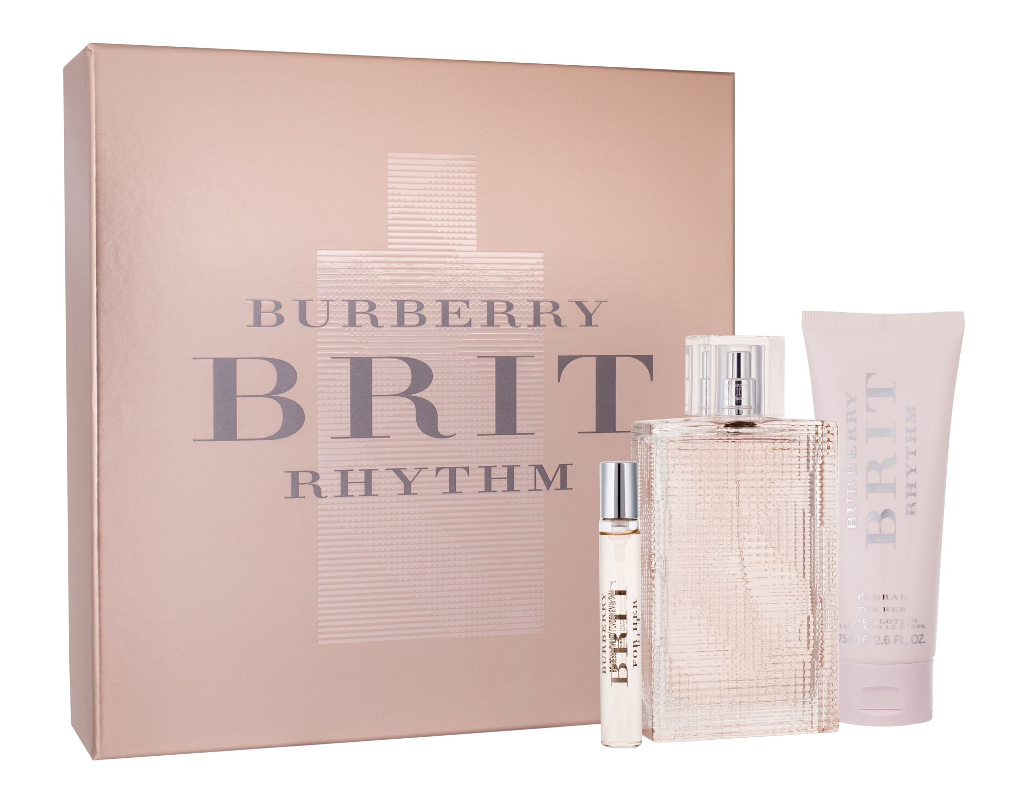 Burberry Brit Rhythm Floral 90ml Edt 90 ml + Edt 7,5 ml + Body lotion 75 ml Kvepalai Moterims EDT Rinkinys