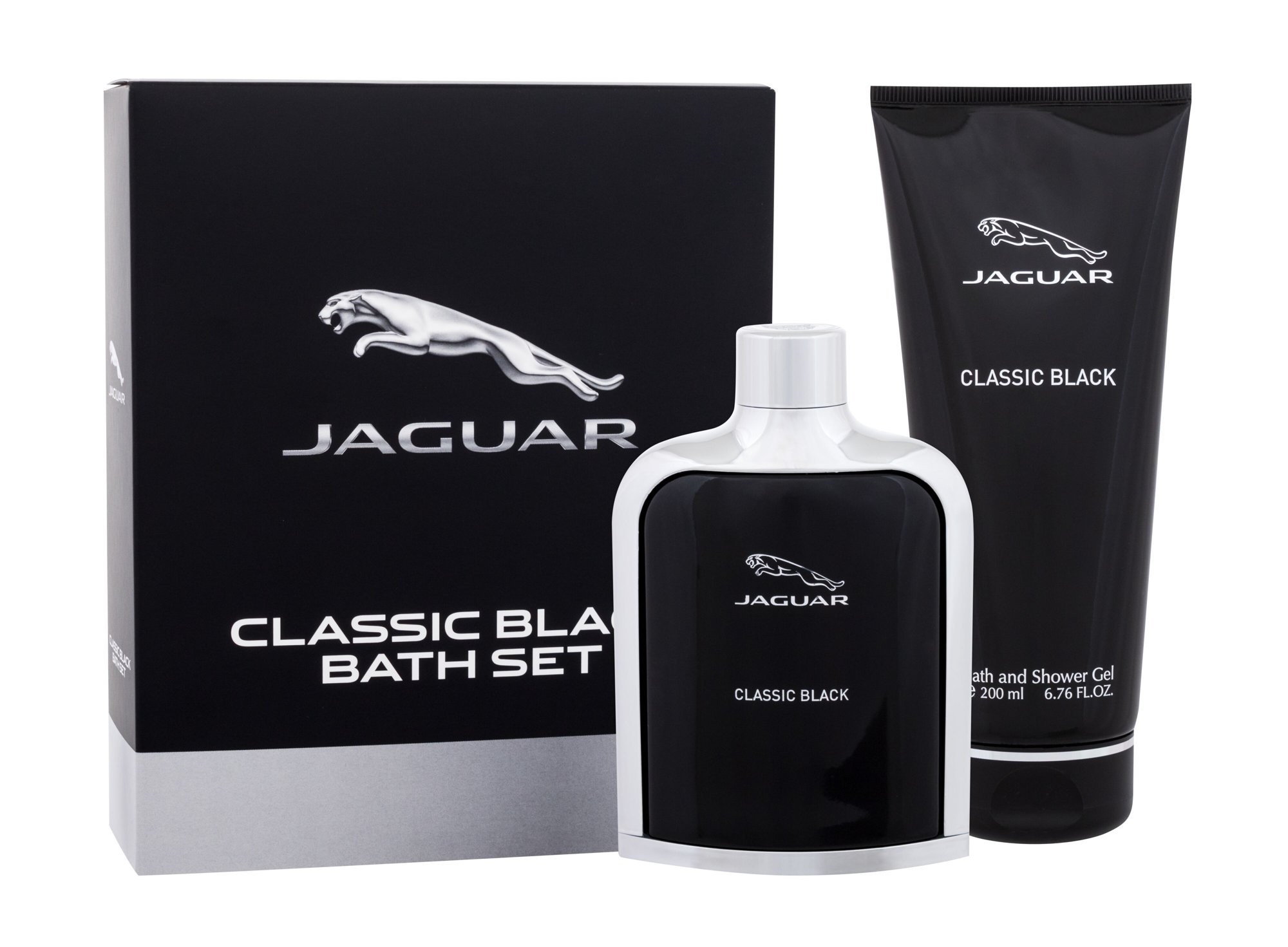 Jaguar Classic Black 100ml Edt 100 ml + Shower Gel 200 ml Kvepalai Vyrams EDT Rinkinys (Pažeista pakuotė)