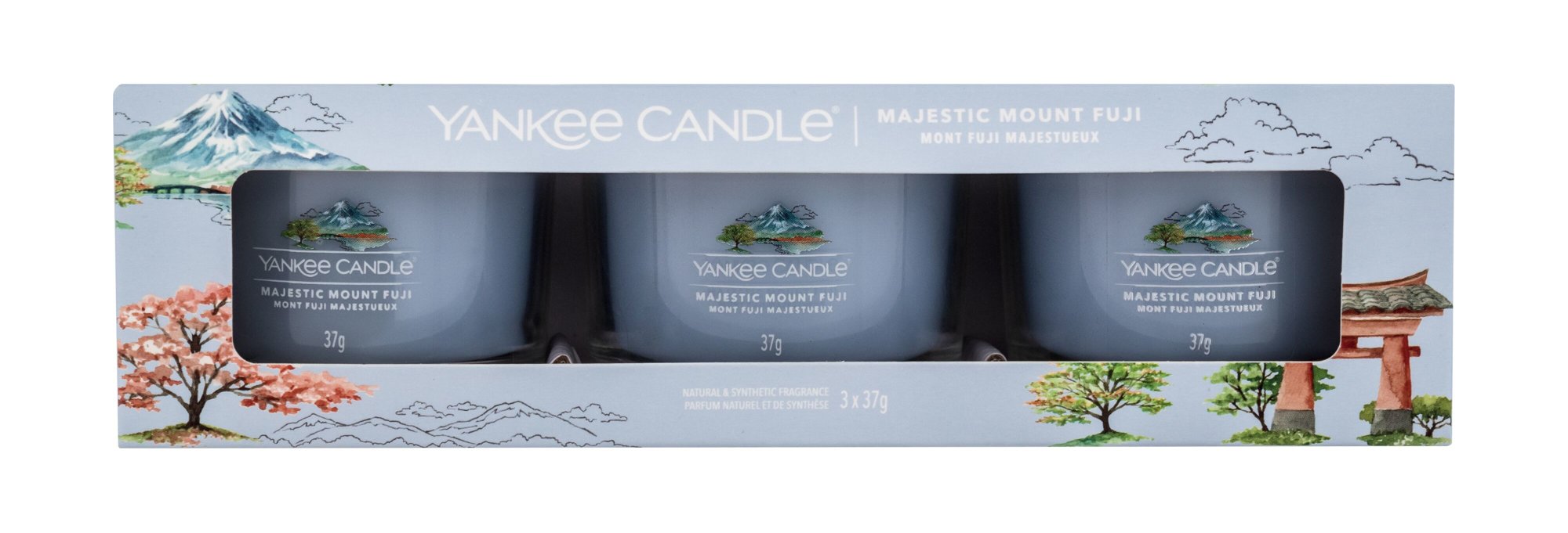 Yankee Candle Majestic Mount Fuji 37g Scented Candle 3 x 37 g Kvepalai Unisex Scented Candle Rinkinys