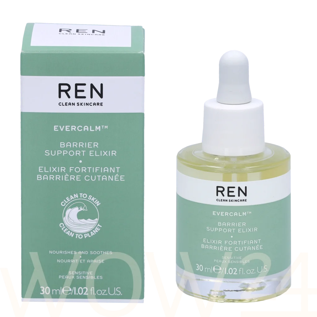 Ren REN Evercalm Barrier Support Elixir 30 ml natūrali veido odos priežiūros priemonė