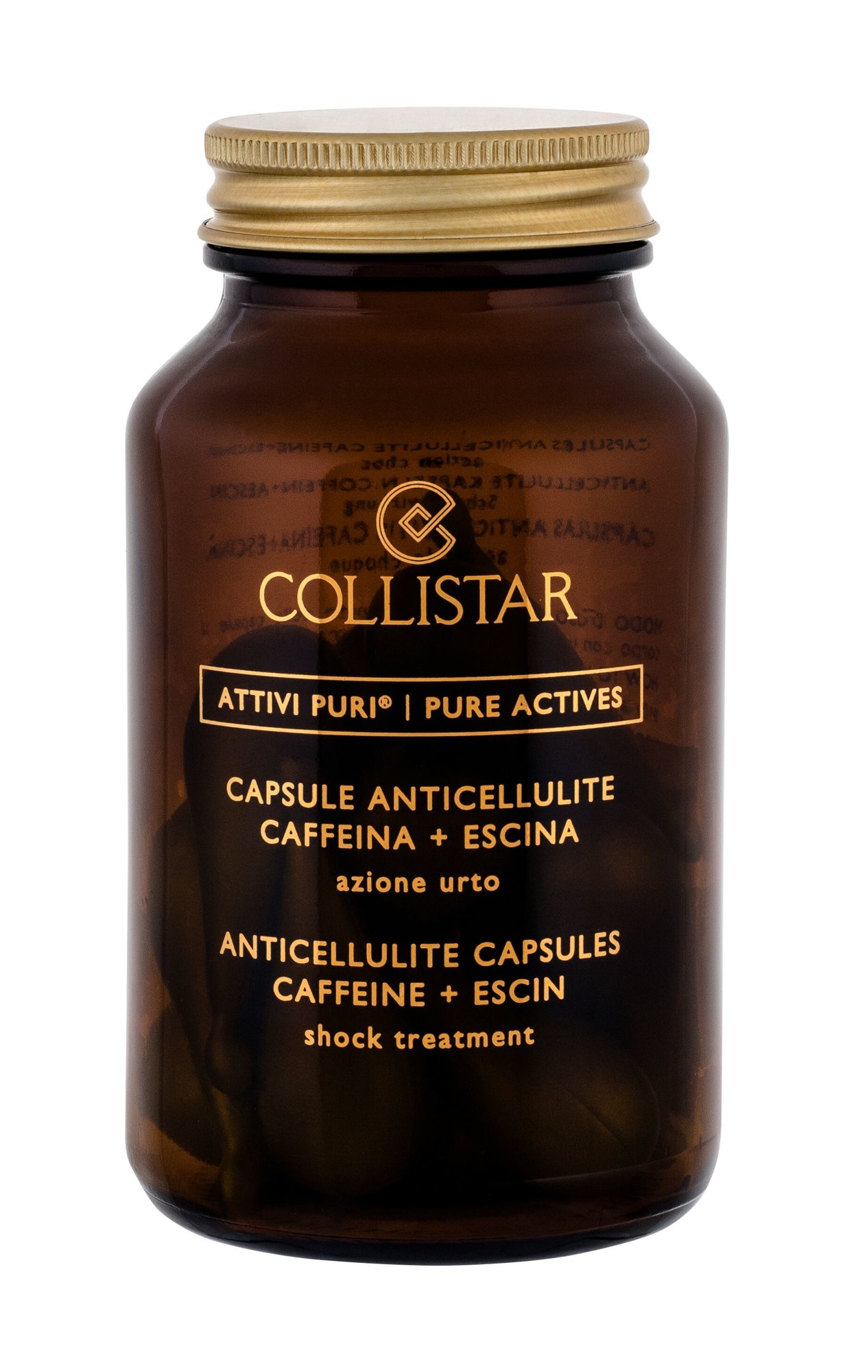 Collistar Pure Actives Anticellulite Capsules 14vnt priemonė celiulitui ir strijoms (Pažeista pakuotė)