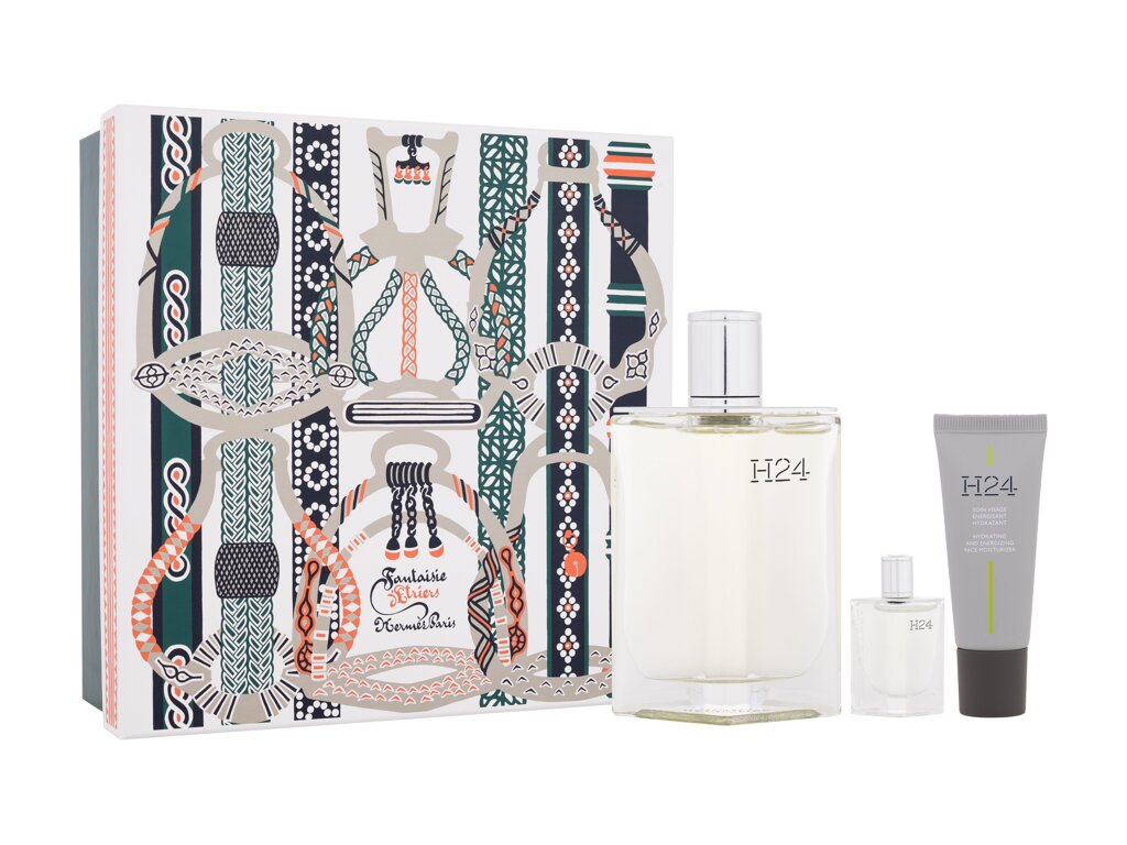 Hermes H24 Eau De Toilette 100 ml Edt 100 ml + Edt 5 ml + Moisturizing Face Cream 20 ml Damaged box Set