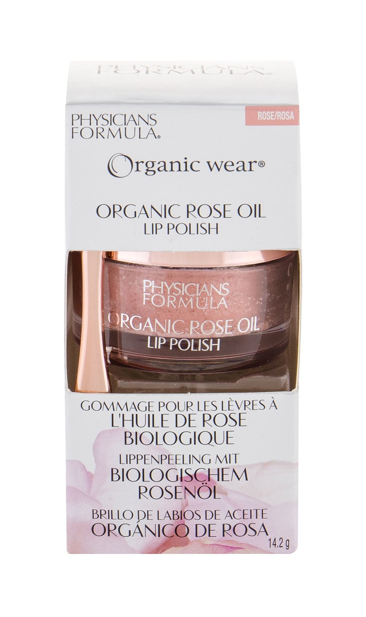 Physicians Formula Organic Wear Organic Rose Oil Lip Polish 14,2g pilingas (Pažeista pakuotė)