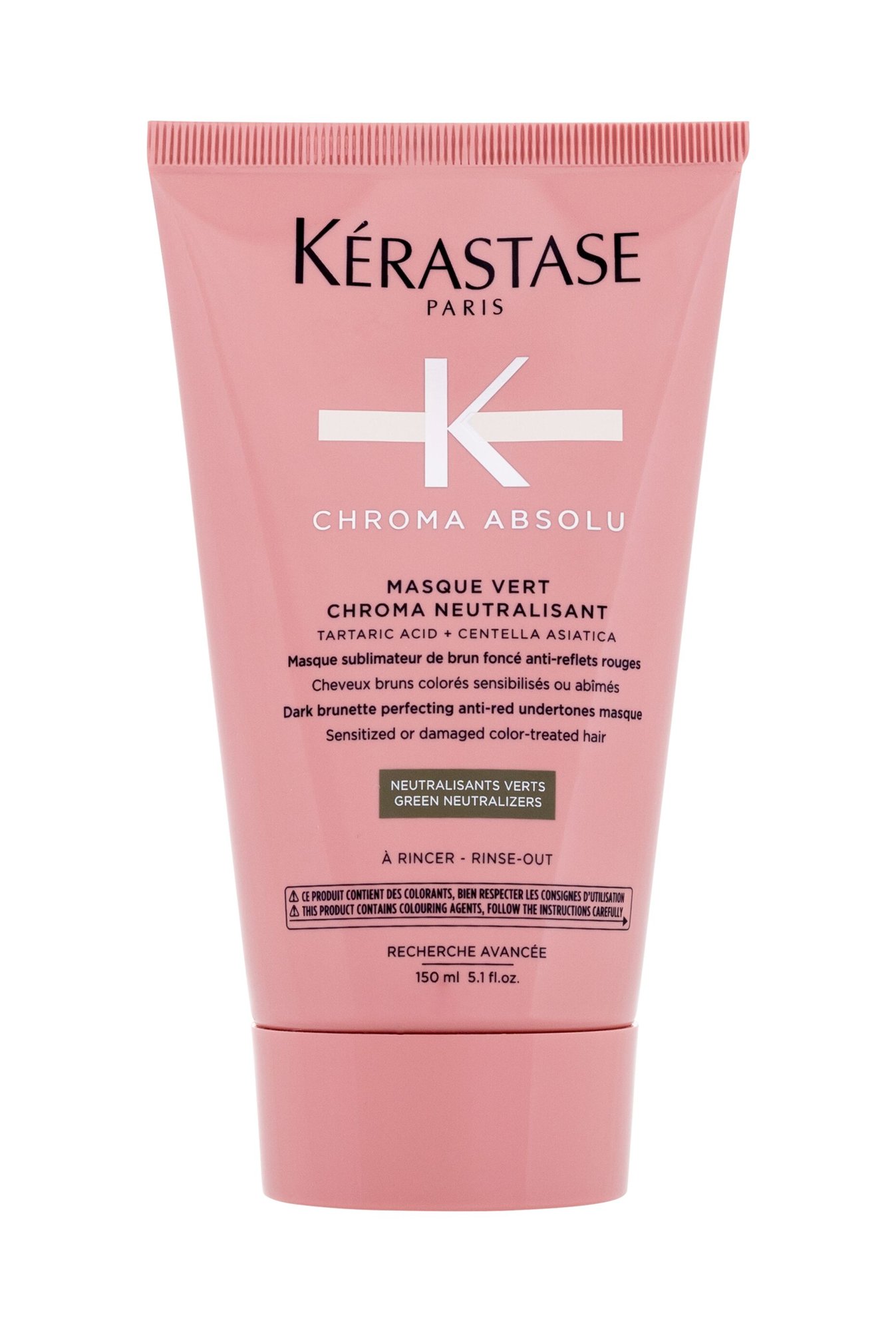 Kérastase Chroma Absolu Masque Vert Chroma Neutralisant 150ml plaukų kaukė (Pažeista pakuotė)