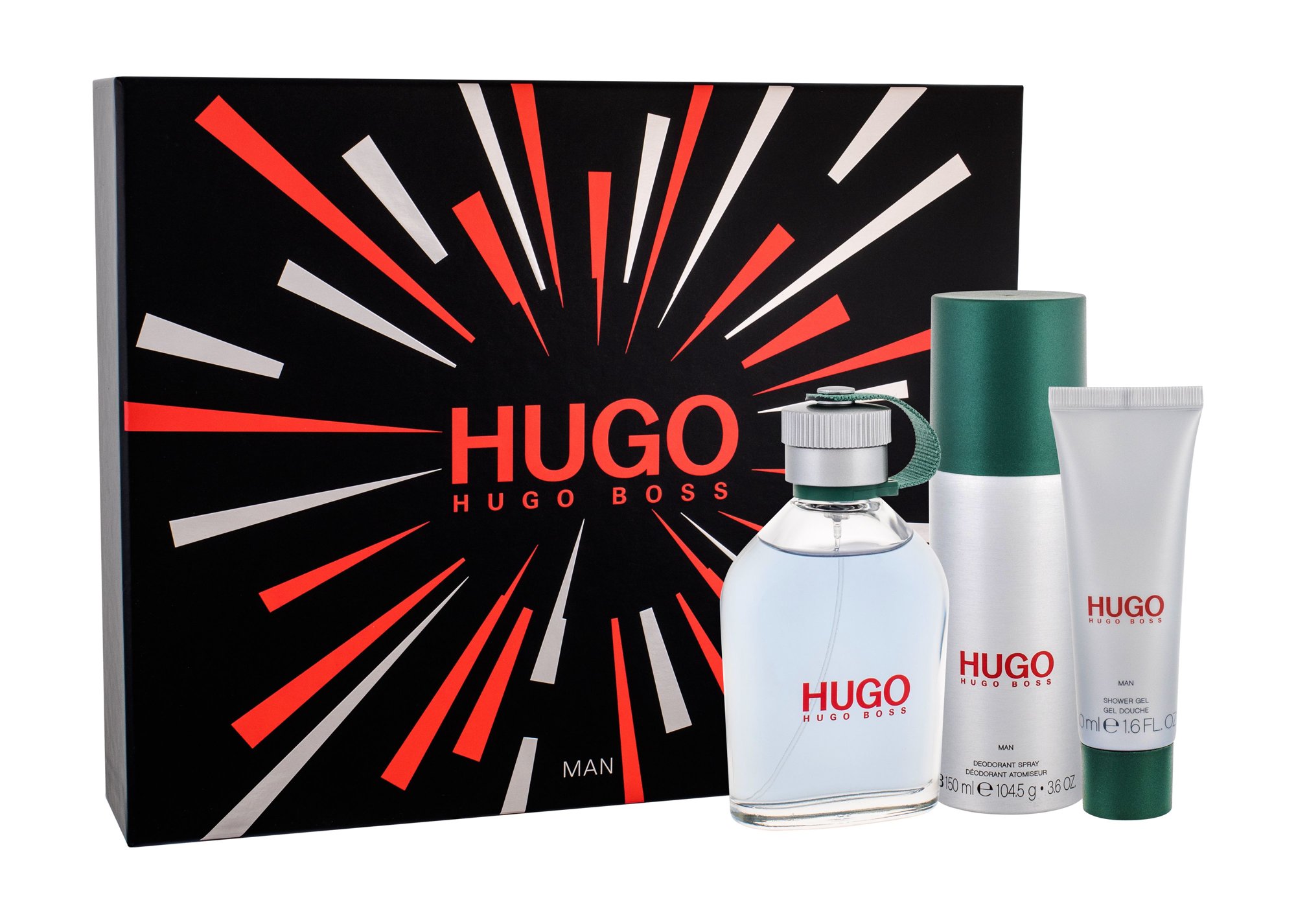 Hugo Boss Hugo Man 125ml Edt 125 ml + Deodorant 150 ml + Shower Gel 50 ml kvepalai Vyrams EDT Rinkinys (Pažeista pakuotė)
