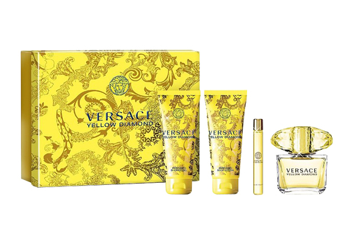 Versace Yellow Diamond 90ml Edt 90ml + 100ml Body lotion + 100ml Shower gel + 10ml Edt kvepalai Moterims EDT Rinkinys