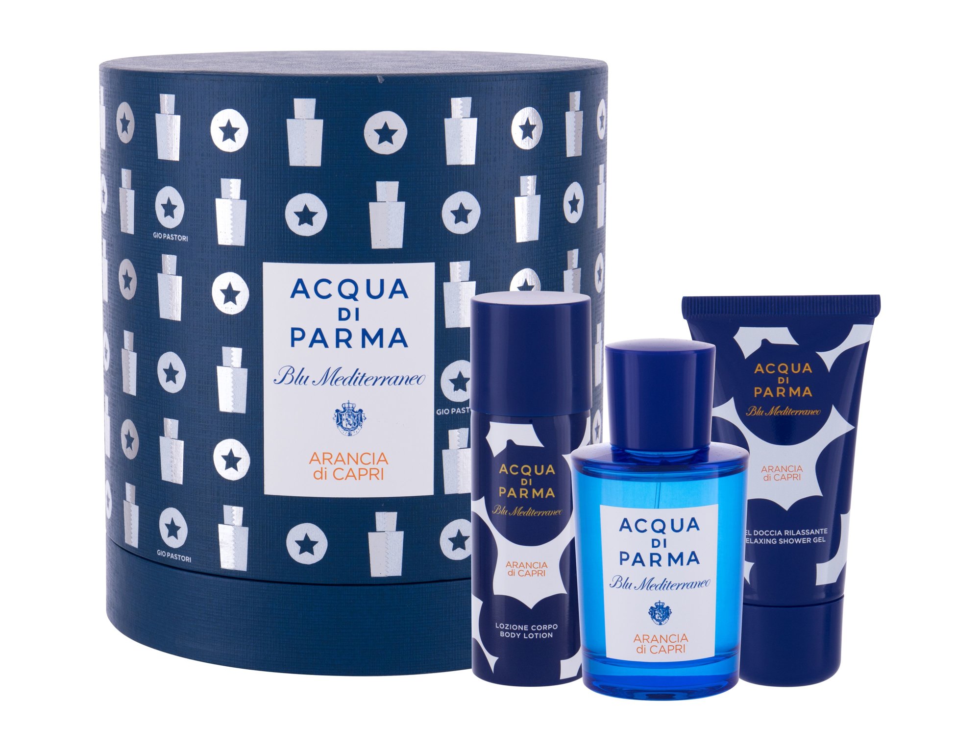 Acqua Di Parma Blu Mediterraneo Arancia di Capri 75ml NIŠINIAI Edt 75 ml + Shower Gel 40 ml + Body Lotion 50 ml Kvepalai Unisex EDT Rinkinys