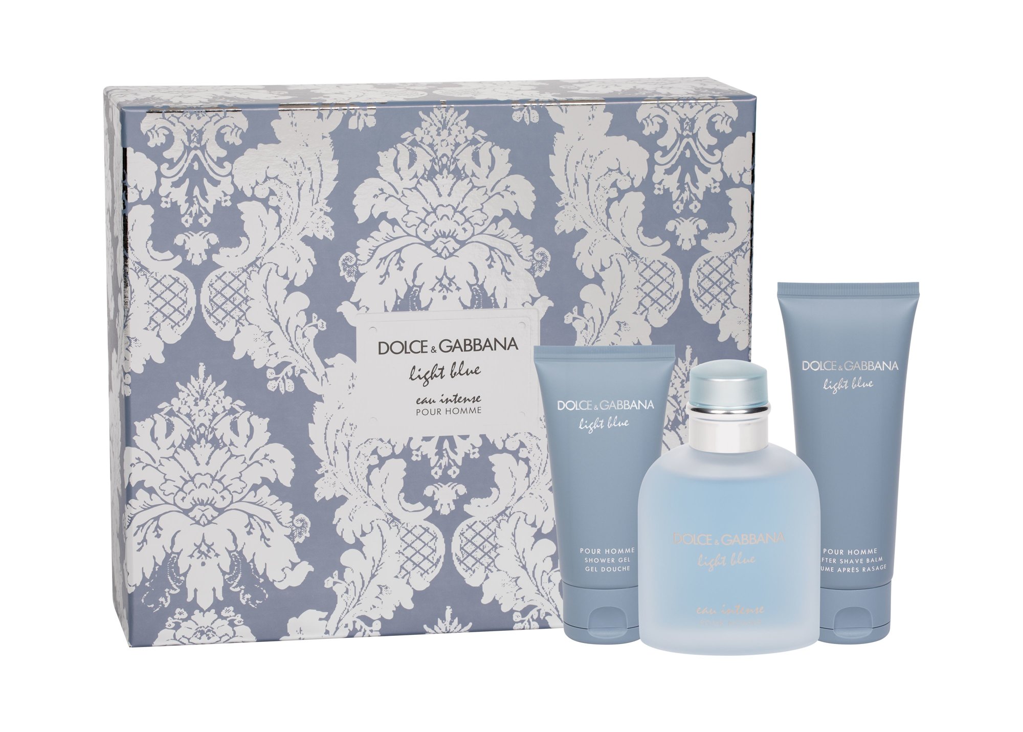 Dolce&Gabbana Light Blue Eau Intense Pour Homme 100ml Edp 100 ml + Shower gel 50 ml + Aftershave balm 75 ml Kvepalai Vyrams EDP Rinkinys