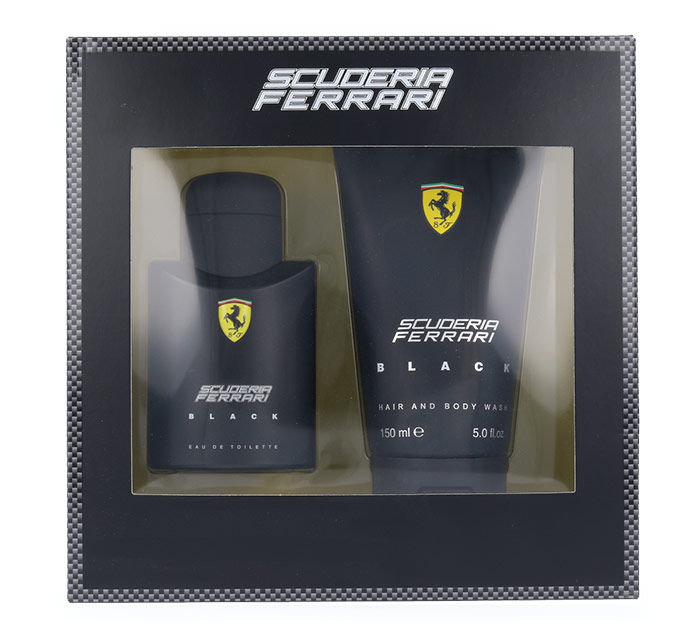 Ferrari Scuderia Ferrari Black 75ml Edt 75ml + 150ml Shower Gel Kvepalai Vyrams EDT Rinkinys (Pažeista pakuotė)