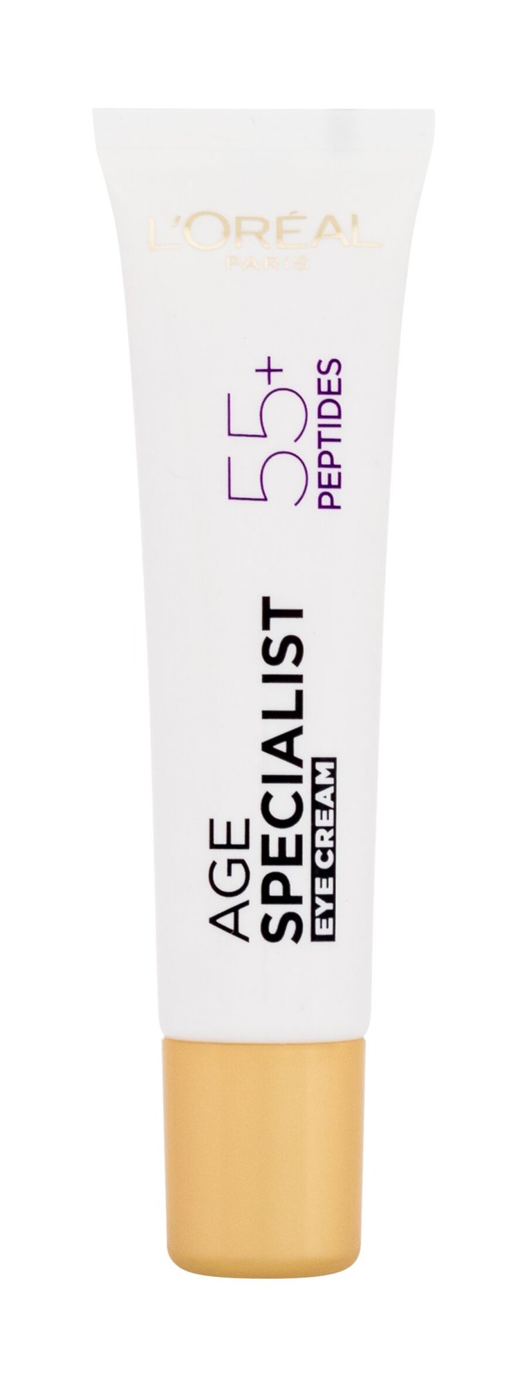 L´Oréal Paris Age Specialist 55+ Peptides & Caffeine Eye Cream 15ml paakių kremas (Pažeista pakuotė)