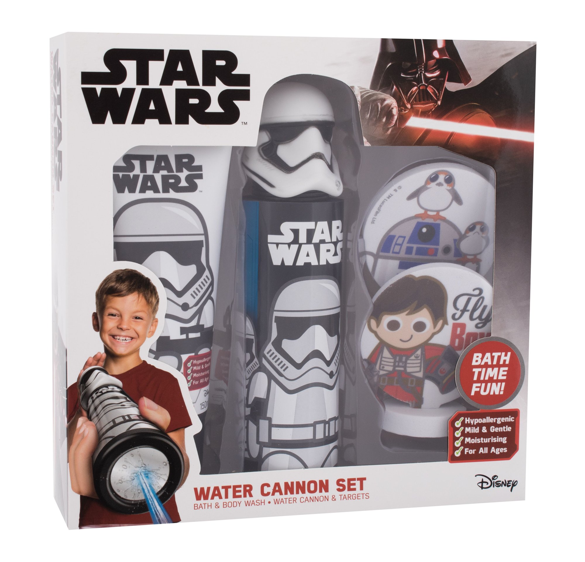 Star Wars Stormtrooper 150ml Shower Gel Star Wars Stormtrooper 150 ml + Water Gun + Target 2 pcs dušo želė Rinkinys