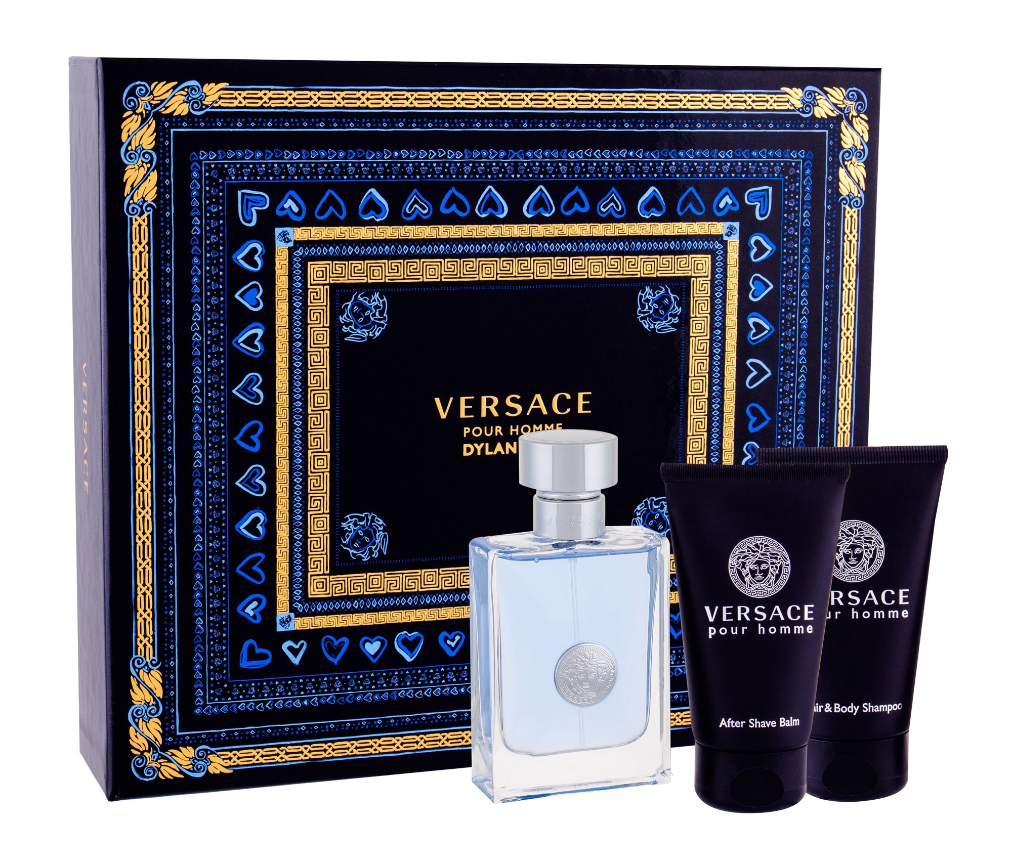Versace Pour Homme 50ml Edt 50ml + 50ml Shower gel + 50ml After shave balm Kvepalai Vyrams EDT Rinkinys
