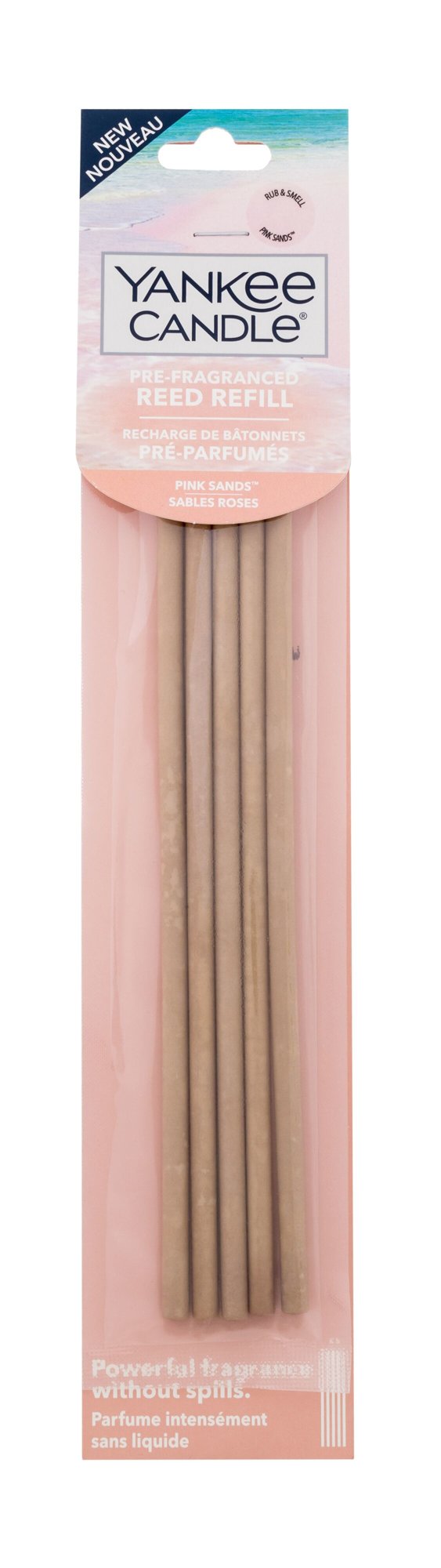 Yankee Candle Pink Sands Pre-Fragranced Reed Refill 5vnt Kvepalai Unisex Namų kvapo difuzorius