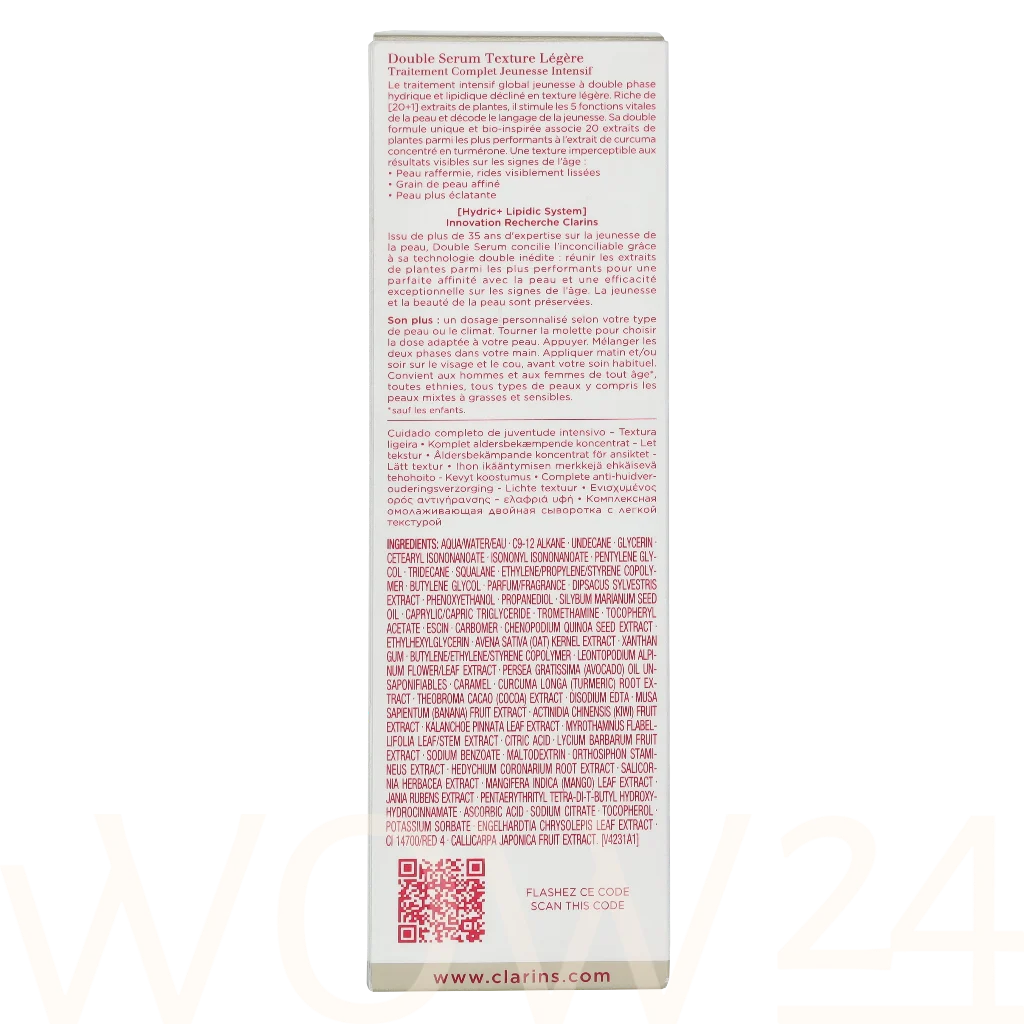 Clarins Clarins Double Serum Light Texture 50 ml natūrali veido odos priežiūros priemonė