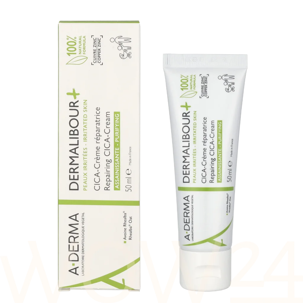 A-Derma A-Derma Dermalibour+ Repairing Cica-Cream 50 ml natūrali veido odos priežiūros priemonė
