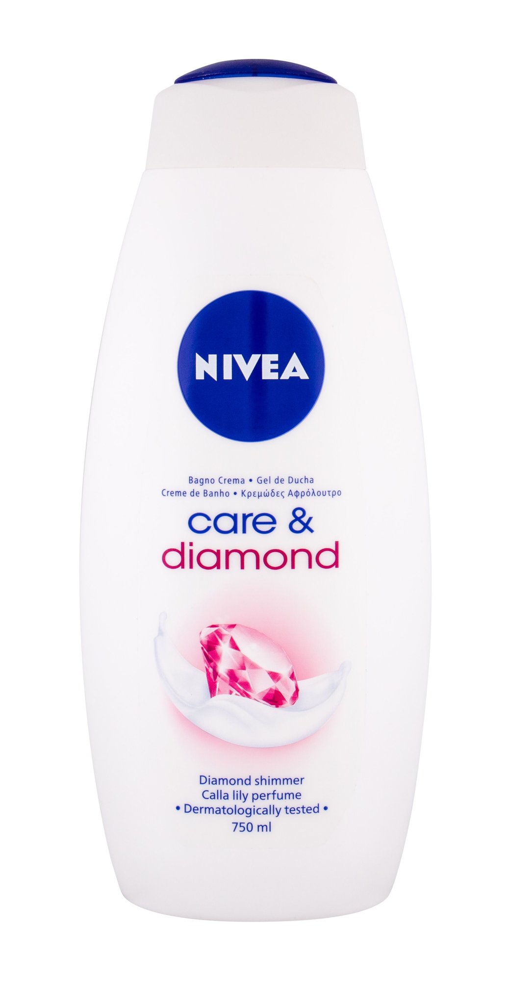 Nivea Care & Diamond 750ml dušo kremas (Pažeista pakuotė)