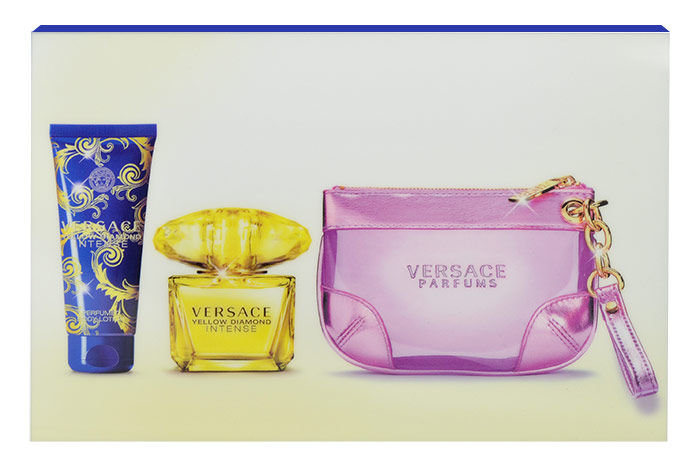 Versace Yellow Diamond Intense 90ml Edp 90ml + 100ml body milk + hand bag Kvepalai Moterims EDP Rinkinys