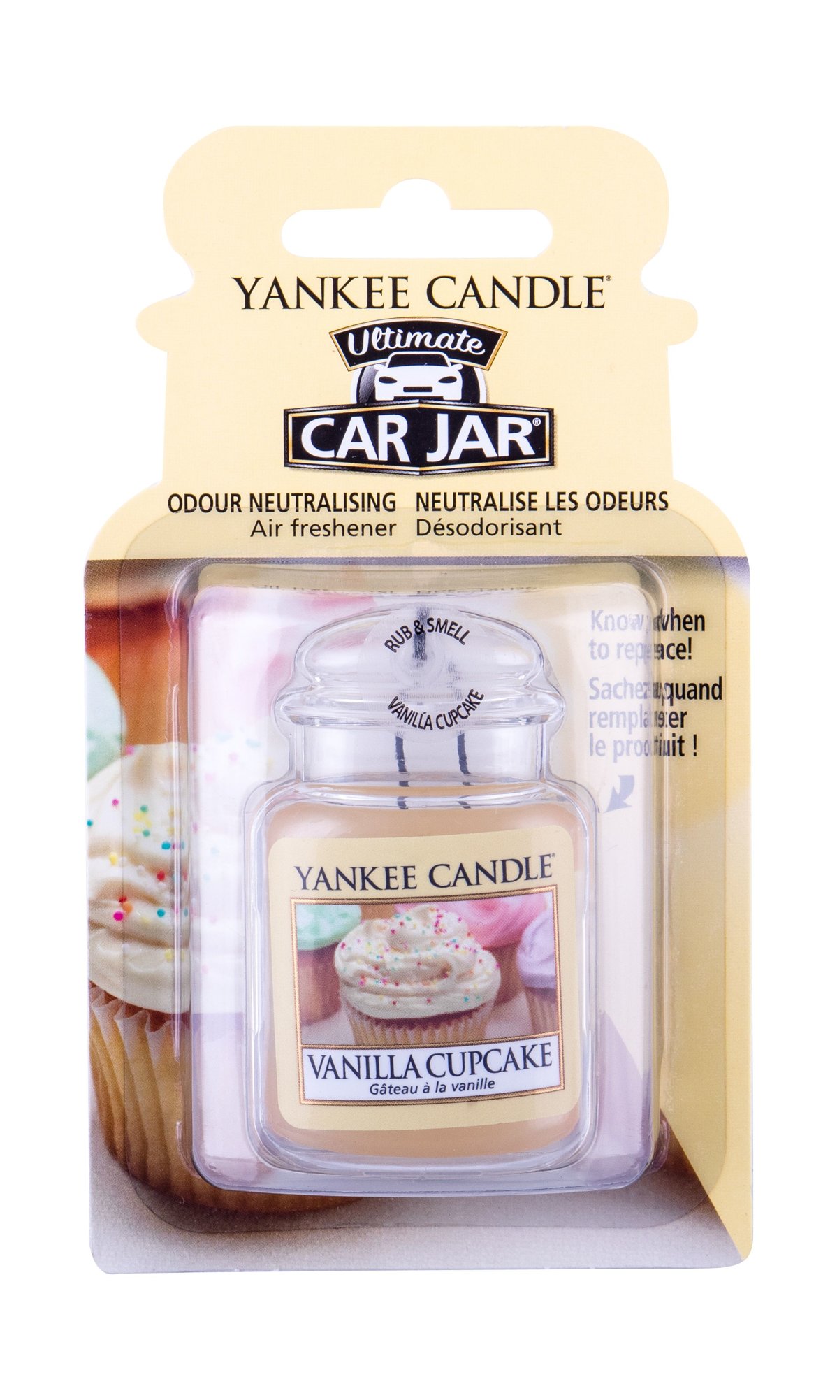 Yankee Candle Vanilla Cupcake Car Jar 1vnt Kvepalai Unisex Automobilio gaiviklis