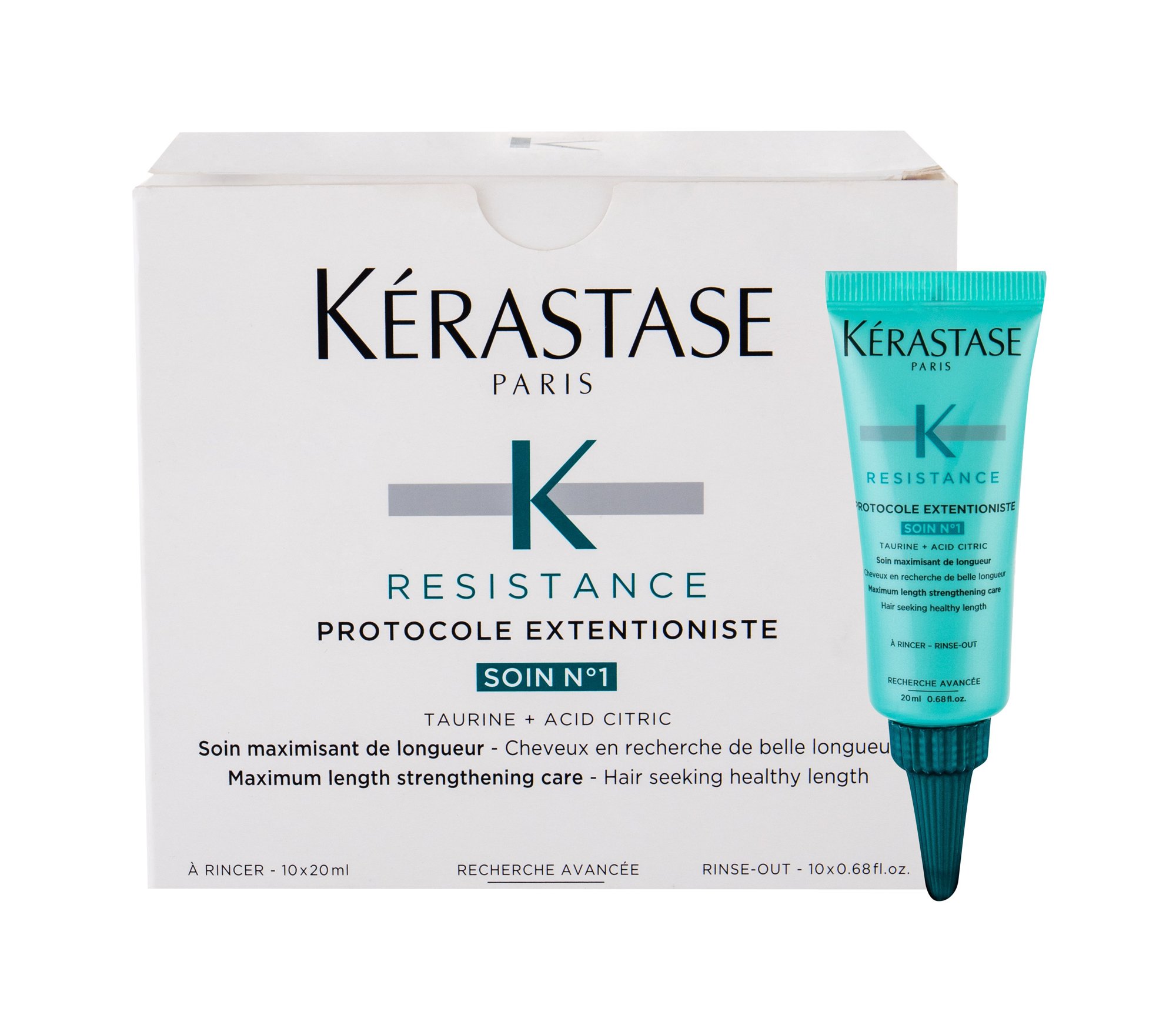 Kérastase Résistance Protocole Extentioniste 200ml Hair Treatment 10 x 20 ml plaukų serumas Rinkinys (Pažeista pakuotė)