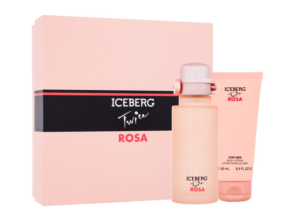 Iceberg Twice Rosa 125ml Edt 125 ml + Body Lotion 100 ml Kvepalai Moterims EDT Rinkinys (Pažeista pakuotė)