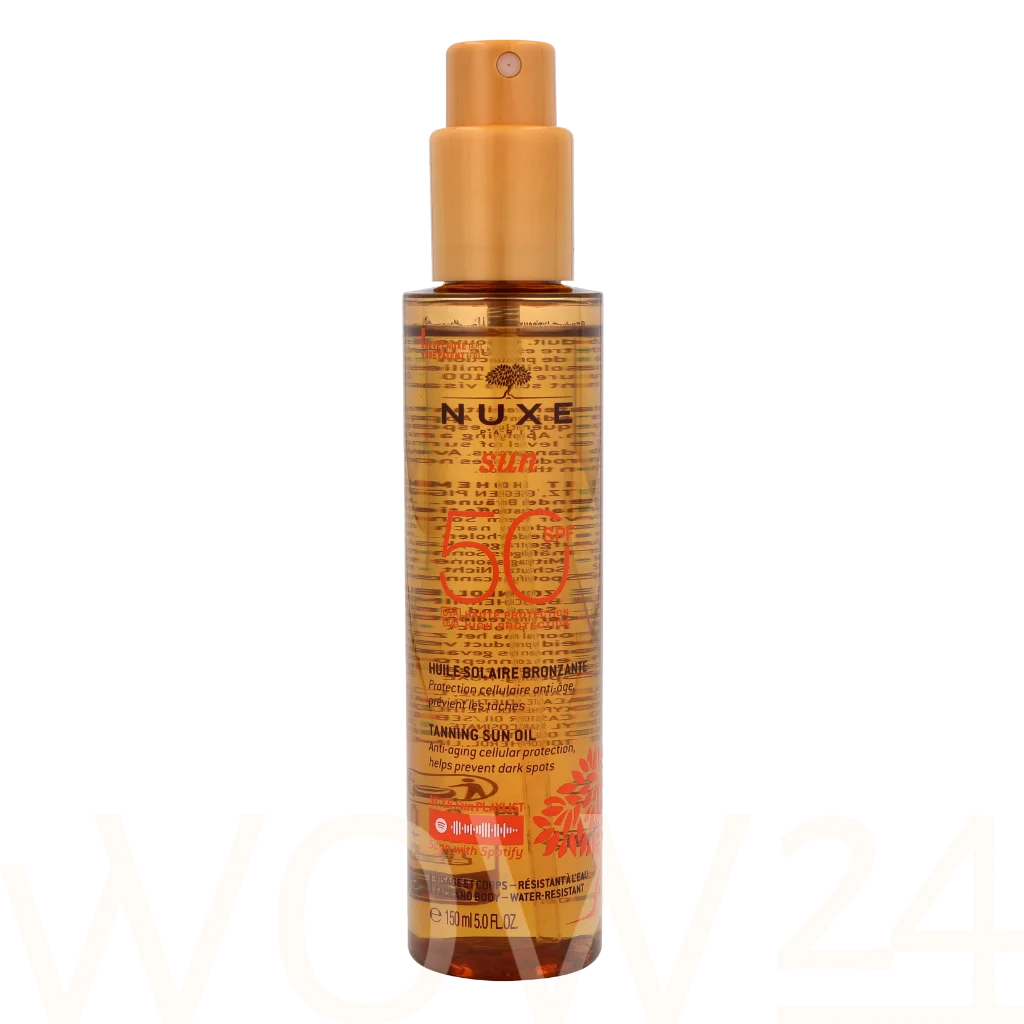 Nuxe Nuxe Tanning Sun Oil SPF50 150 ml natūrali veido odos priežiūros priemonė