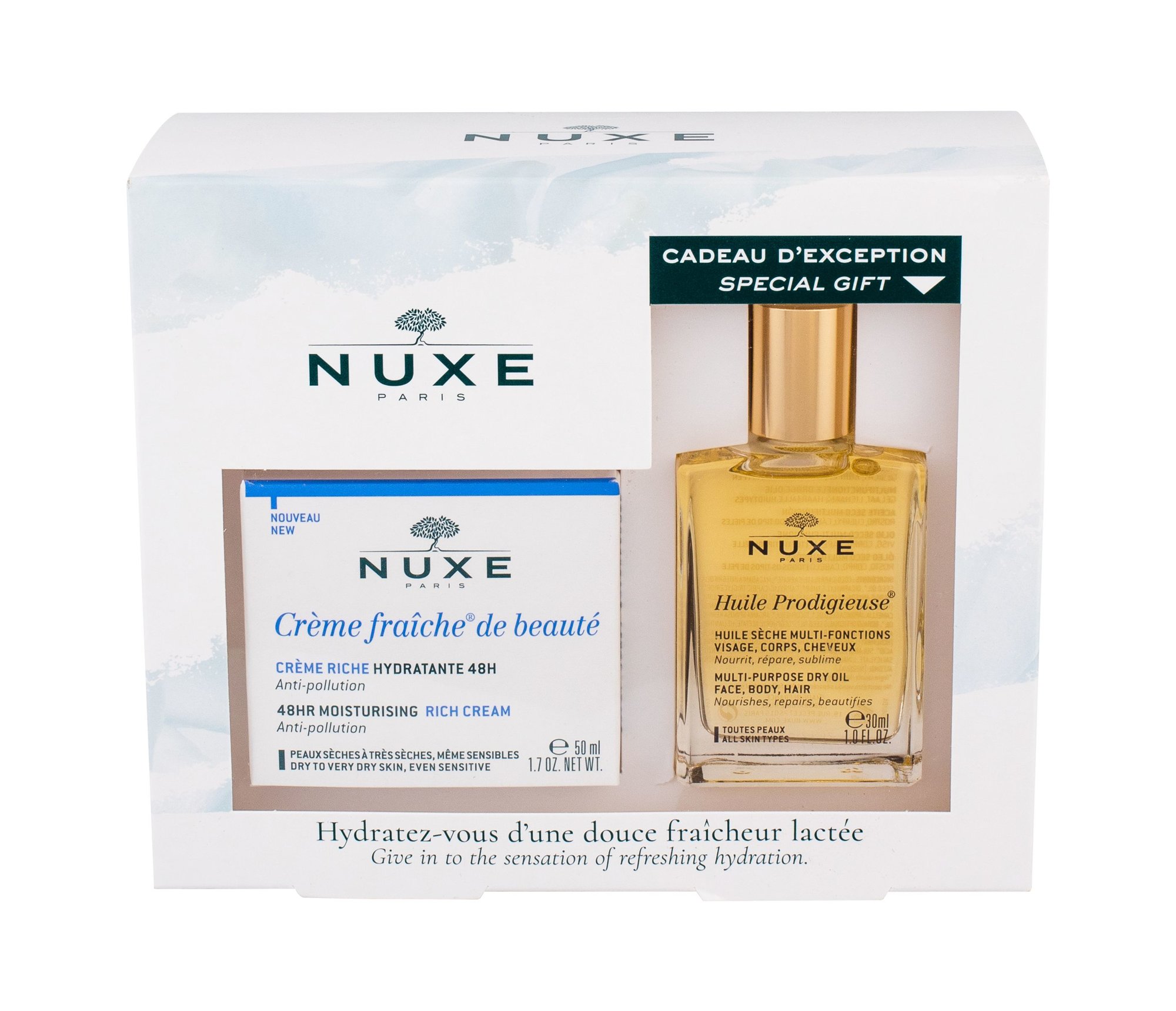 Nuxe Creme Fraiche de Beaut&eacute; Moisturising Rich Cream Dieninis kremas 50 ml Damaged box Set