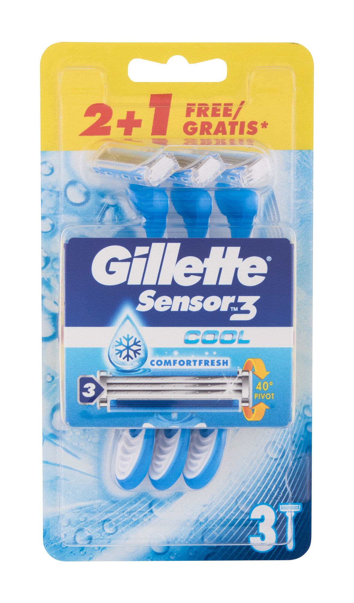 Gillette Sensor3 Cool 3vnt skustuvas