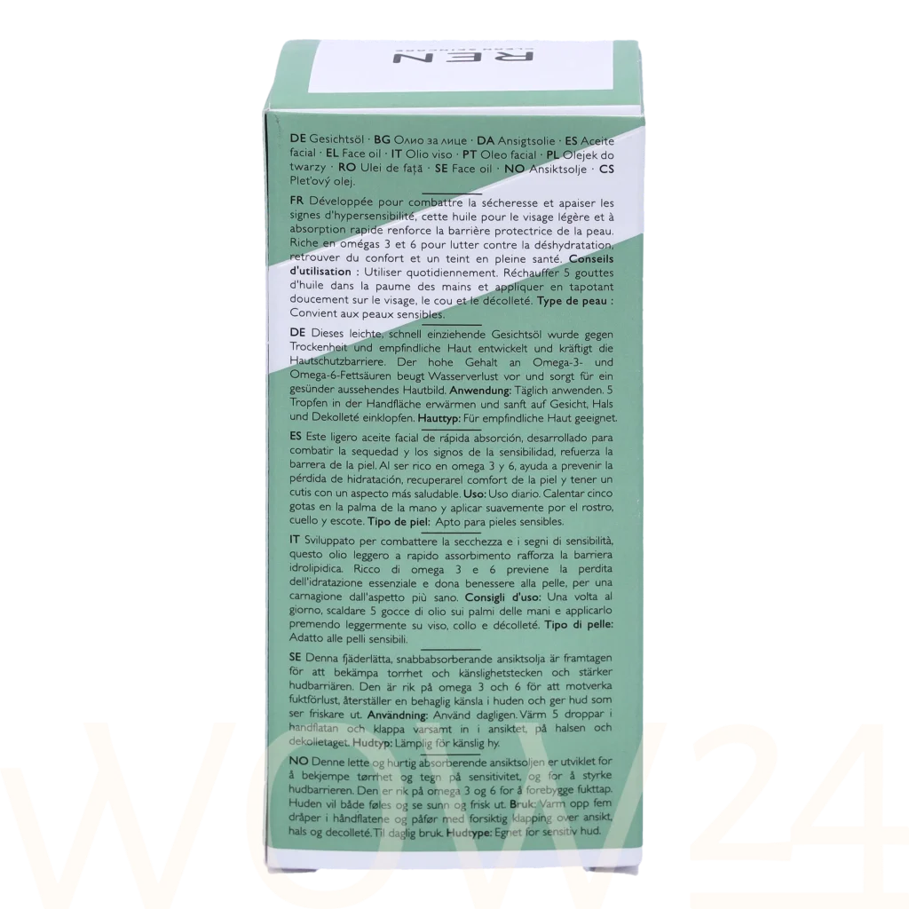Ren REN Evercalm Barrier Support Elixir 30 ml natūrali veido odos priežiūros priemonė
