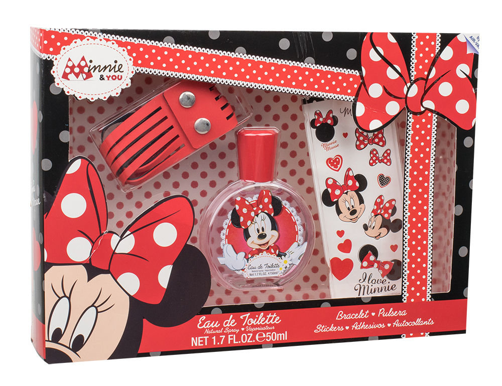 Disney Minnie Mouse 50ml Edt 50ml + bracelet + stickers Kvepalai Vaikams EDT Rinkinys
