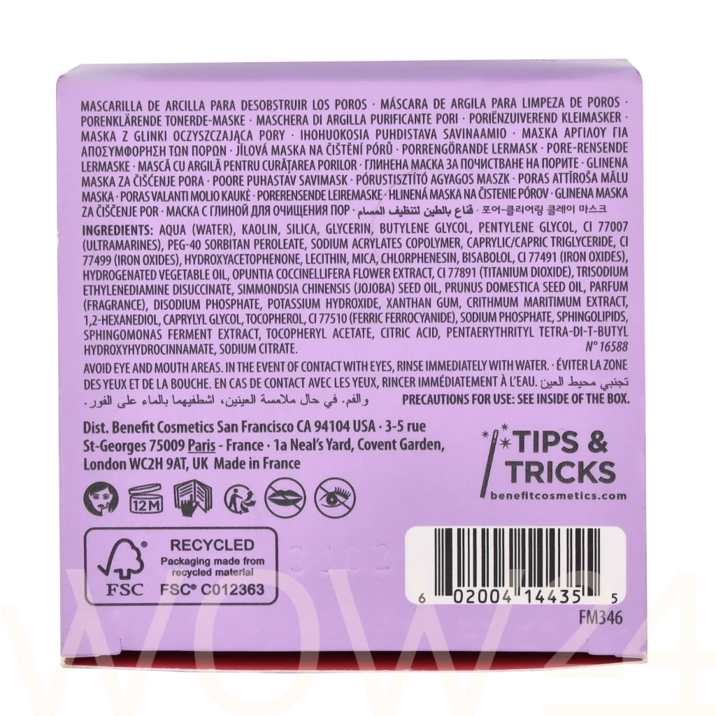 Benefit Benefit Bene Pore Care Clay Mask 30 ml Veido kaukė