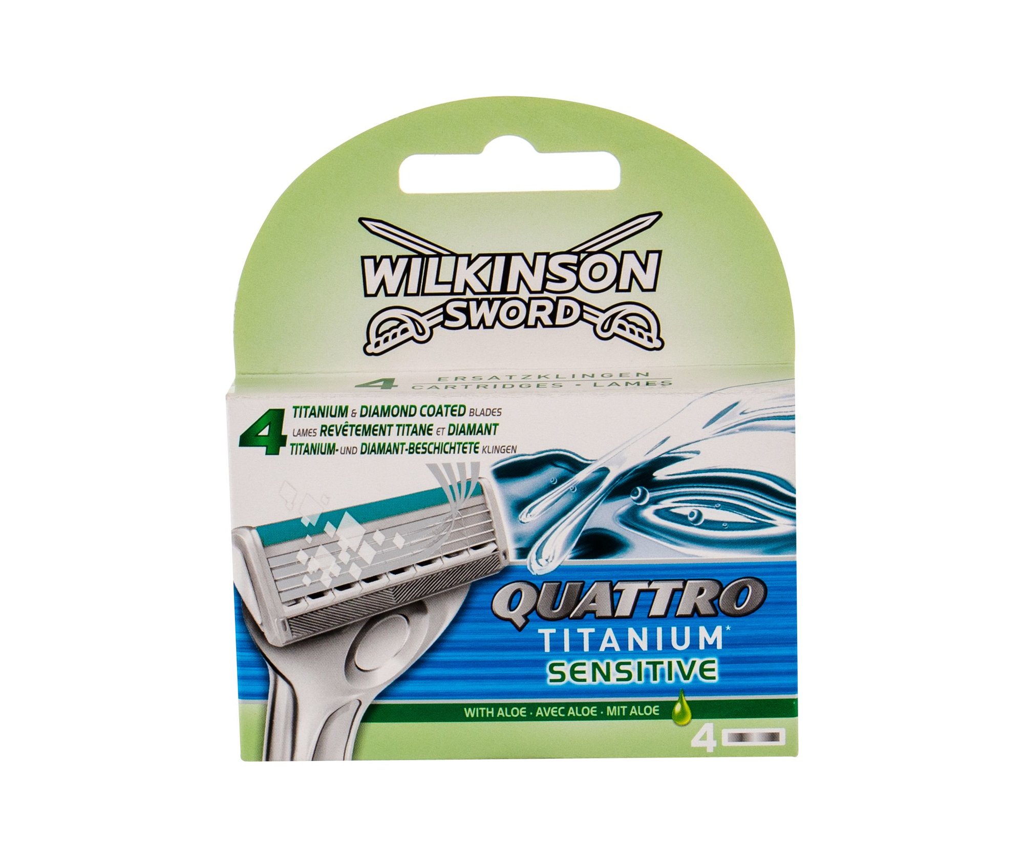 Wilkinson Sword Quattro Titanium Sensitive skustuvo galvutė