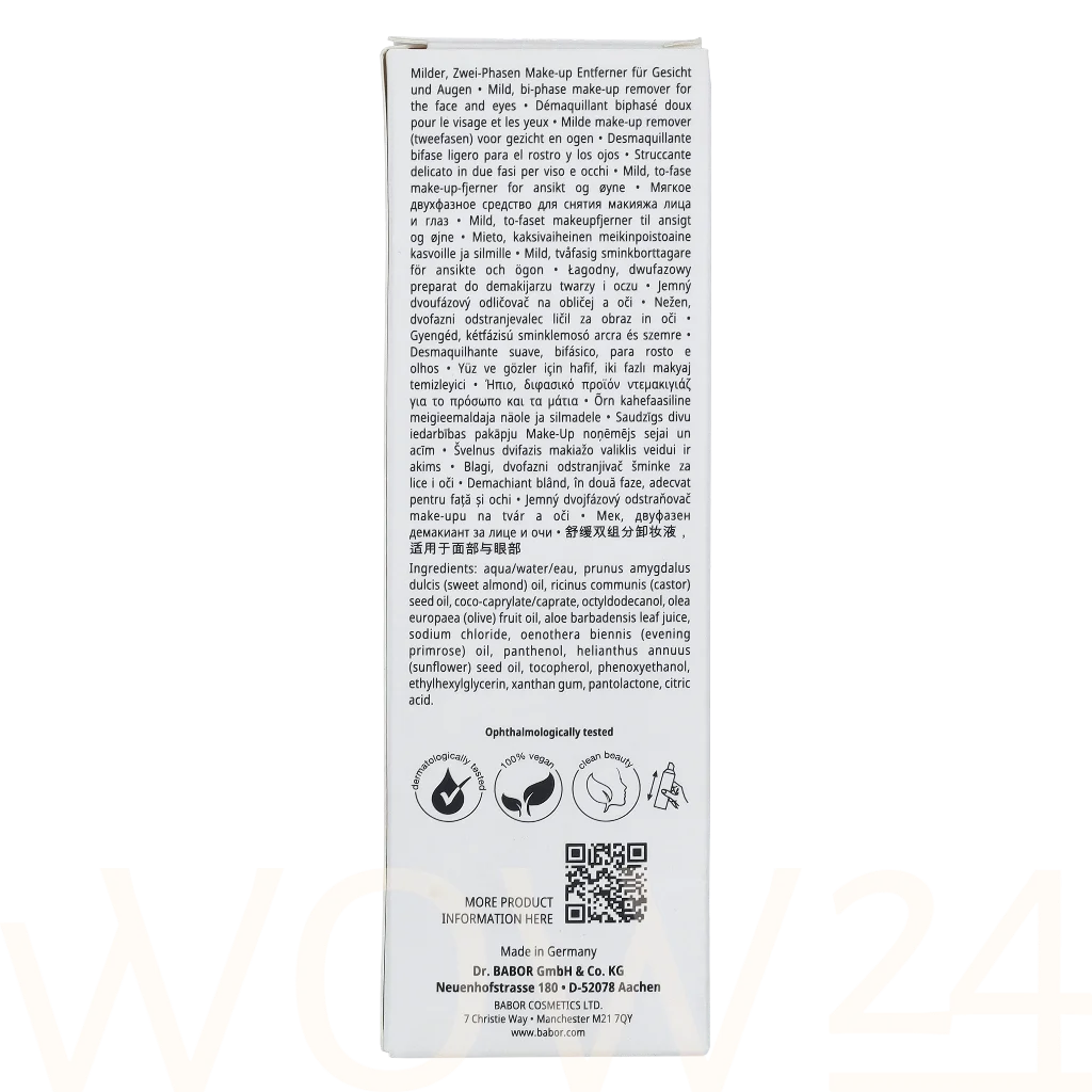 Babor Babor Cleansing Eye & Heavy Make-Up Remover 100 ml natūrali veido odos priežiūros priemonė