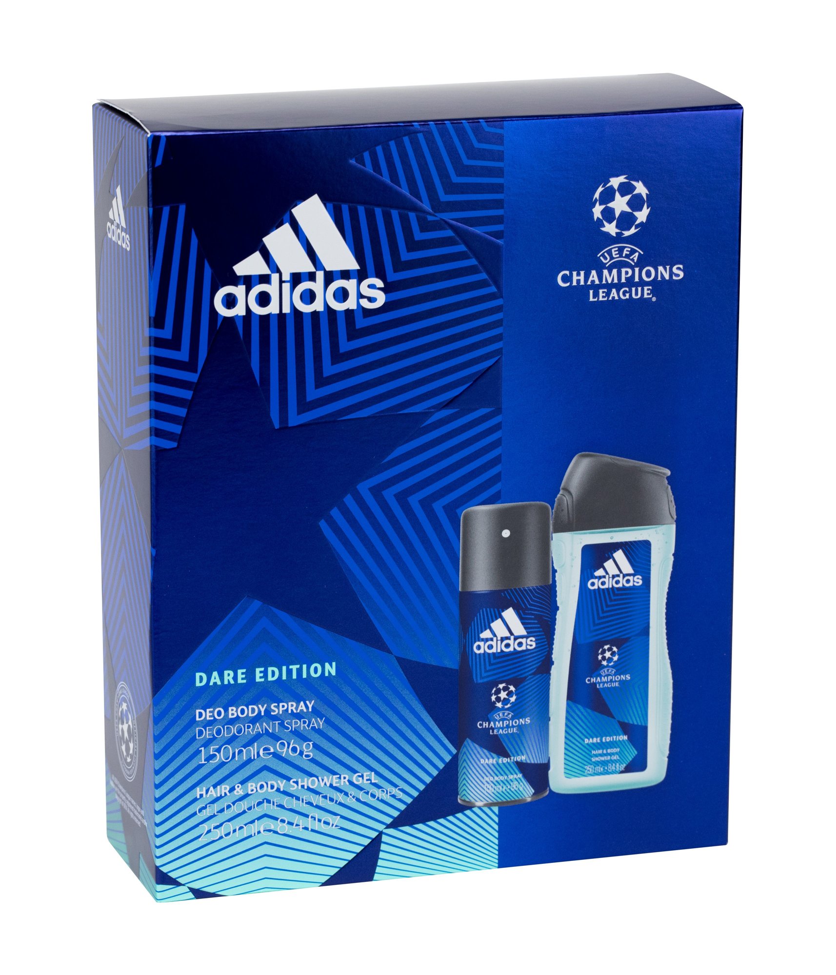Adidas UEFA Champions League Dare Edition 150ml Deodorant 150 ml + Shower Gel 250 ml dezodorantas Rinkinys