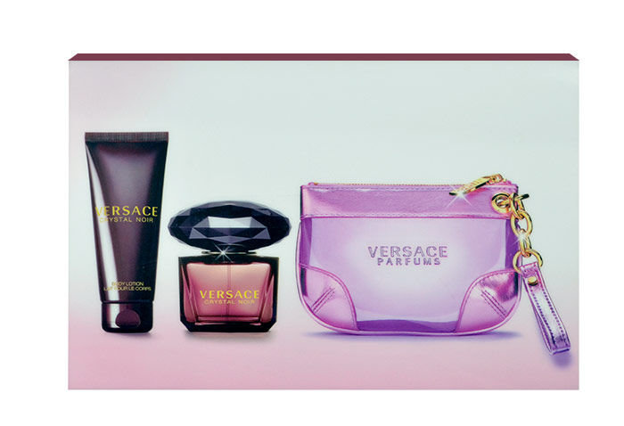 Versace Crystal Noir 90ml edp 90ml + 100ml body milk+ bag Kvepalai Moterims EDP Rinkinys (Pažeista pakuotė)