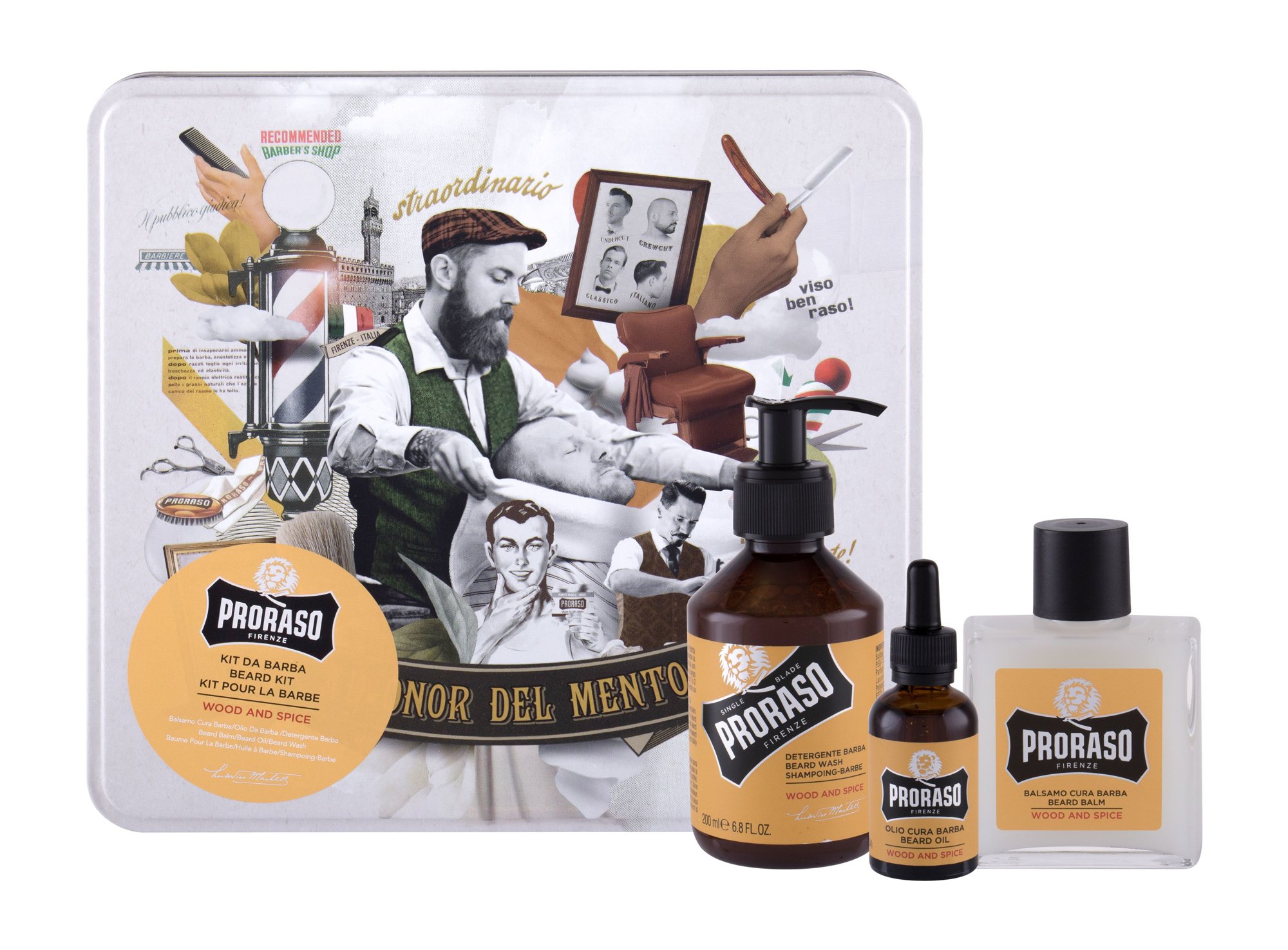 Klas ical gift set products on the beard with the scent of wood and spices Wood &amp; Spice