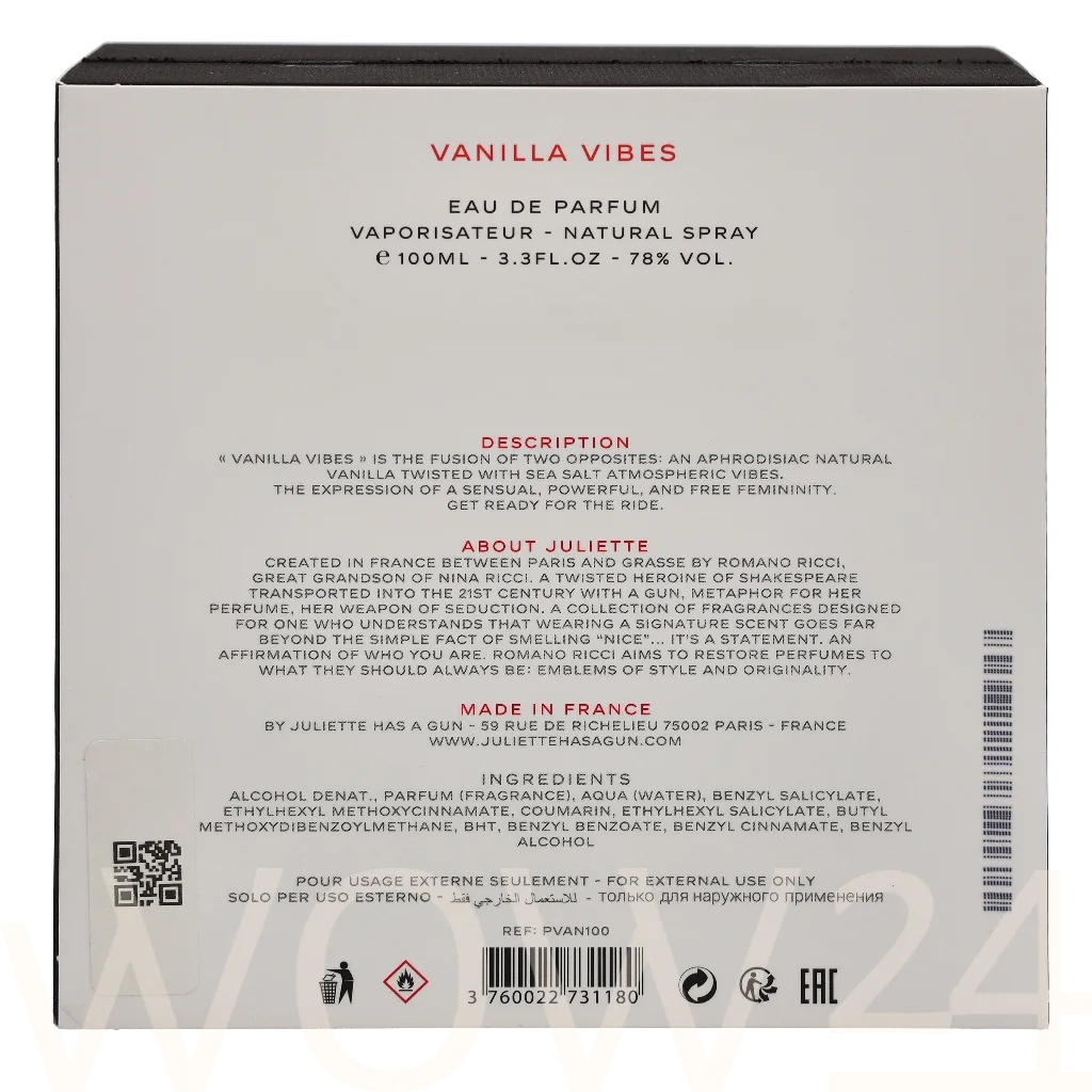 Juliette Has A Gun Vanilla Vibes 100 ml NI&Scaron;INIAI kvepalai Unisex EDP