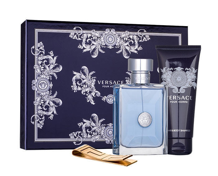 Versace Pour Homme 100ml Edt 100ml +100ml Shower gel + Buckle on banknotes Kvepalai Vyrams EDT Rinkinys