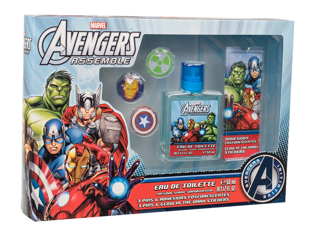 Marvel Avengers Assemble 50ml EDT 50 ml + badges + stickers Kvepalai Vaikams EDT Rinkinys